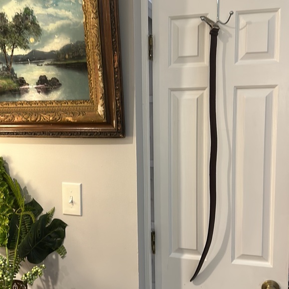 Vintage Captiva USA Brown Leather Belt w/ Large Silver Buckle. - Picture 9 of 9